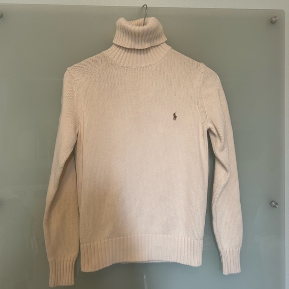Ralph Lauren Vintage Cream Turtleneck Sweater - Picture 1 of 5
